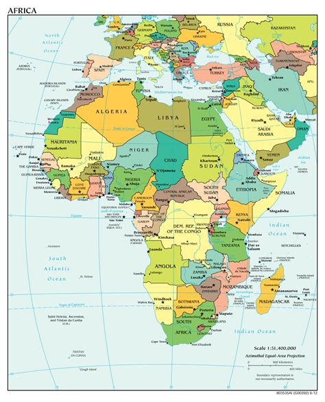 africa map with capital cities
